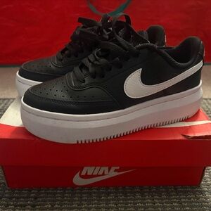 Nike Black and White Court Vision Alta LTR Sneakers